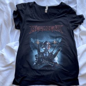 Women’s Megadeth t-shirt with open sleeves